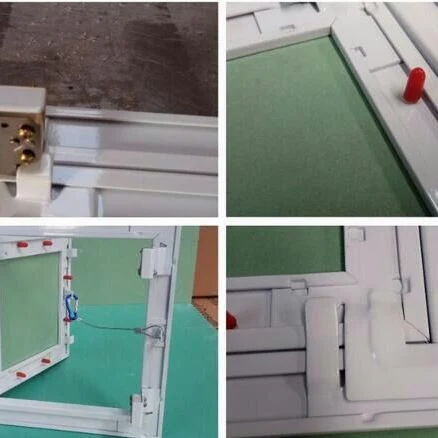 Panel de acceso a la estructura de aluminio con el gancho de resorte y el verde junta