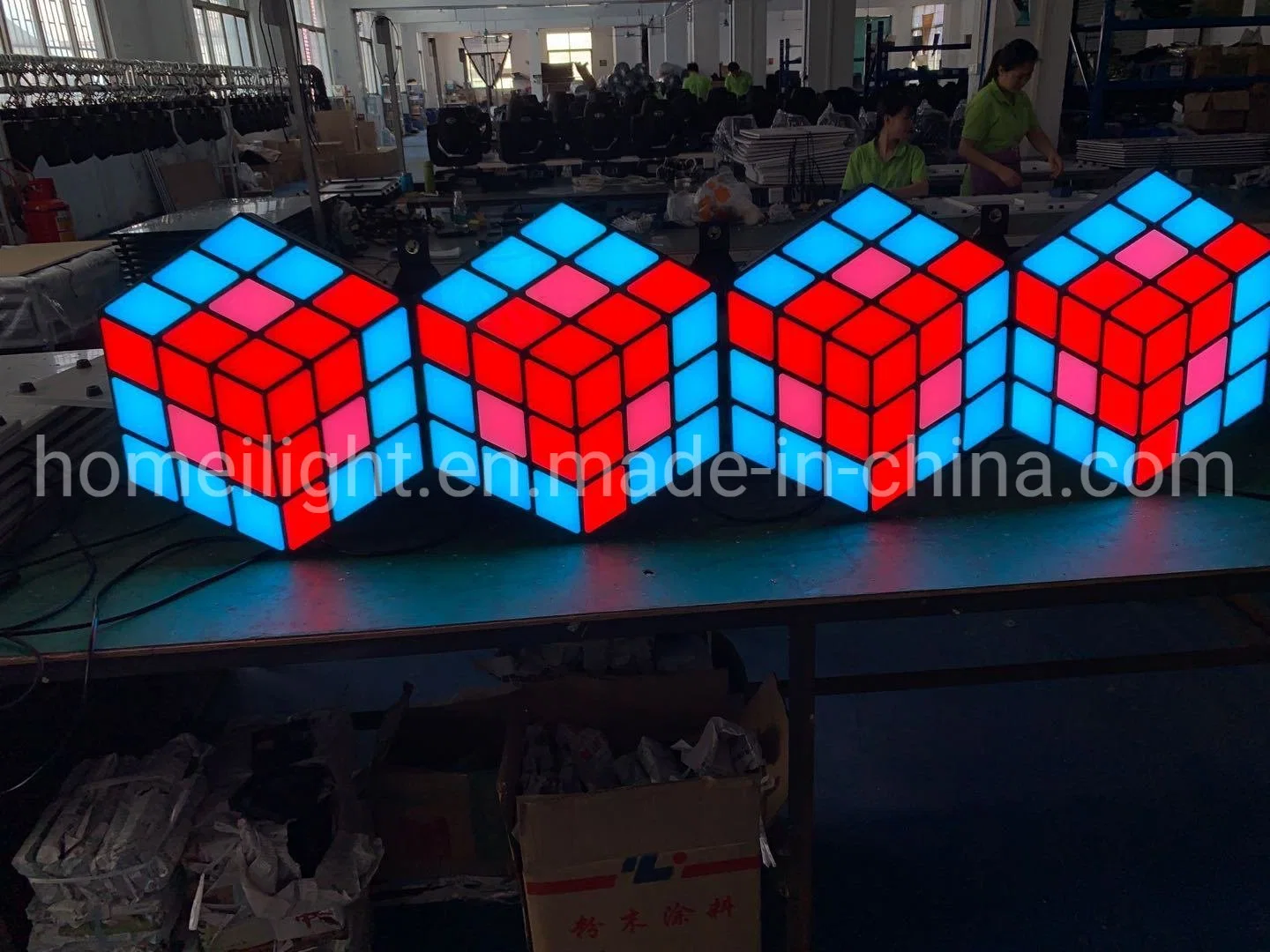 RGB Acrylic Disco Stage KTV DJ LED 3D Magic Cube Wall