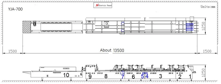 Nitta Japan 1 Jahre Wellpappe Gluer Box Formmaschine