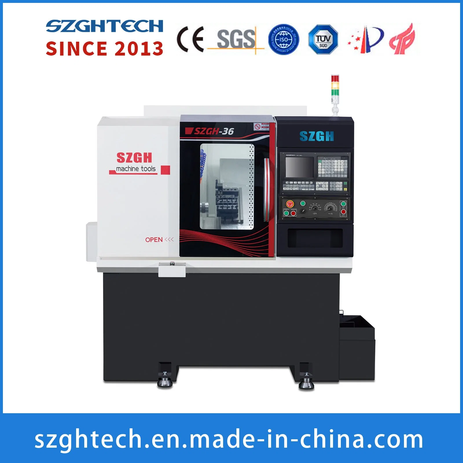 Herramienta de máquina de torno de torneado manual de metal mini de CNC de Szgh personalizada Máquina Industrial horizontal