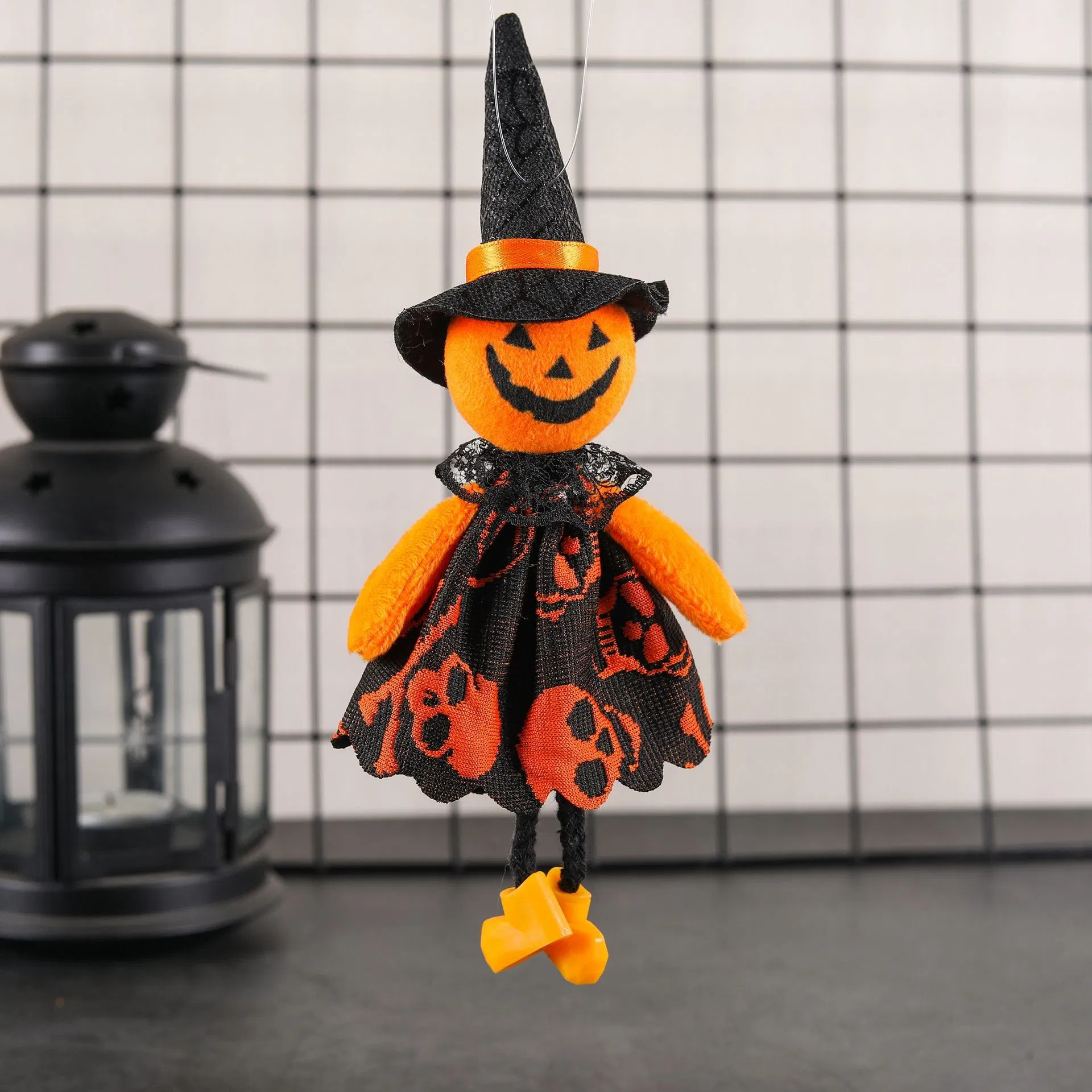 Halloween Decorative Supplies Ghost Festival Creative Cartoon Pumpkin Witch Pendant Children's Party Supplies