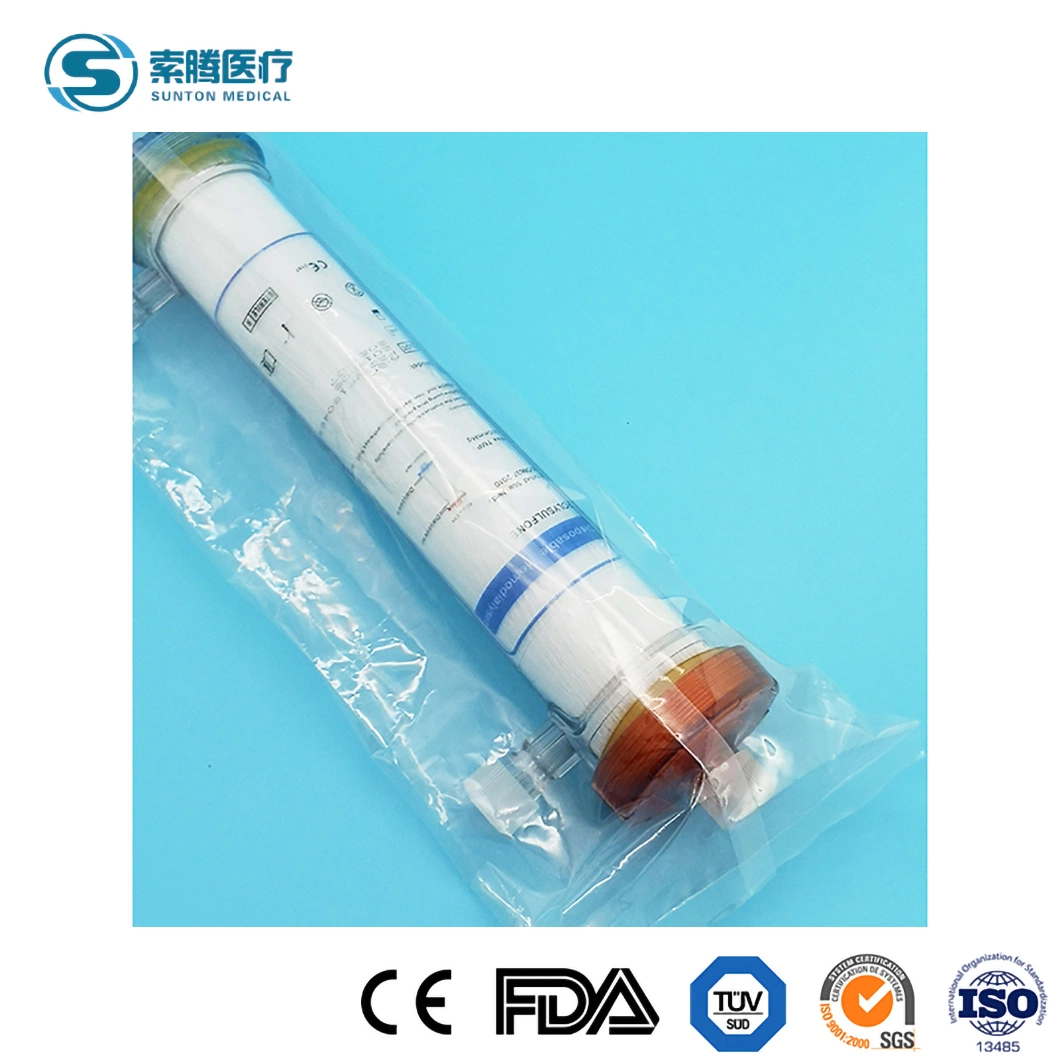 Sunton grado médico de alta calidad Hemodialyzer dializador China Pes Pes la calidad del material Hemodialyzer dializador fabricantes grado quirúrgico Medical dializador