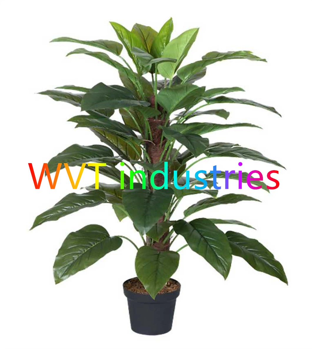 Wvt Faux Indoor Decorative Bamboo Tree Potted Plastic Plant Artificial Bonsai