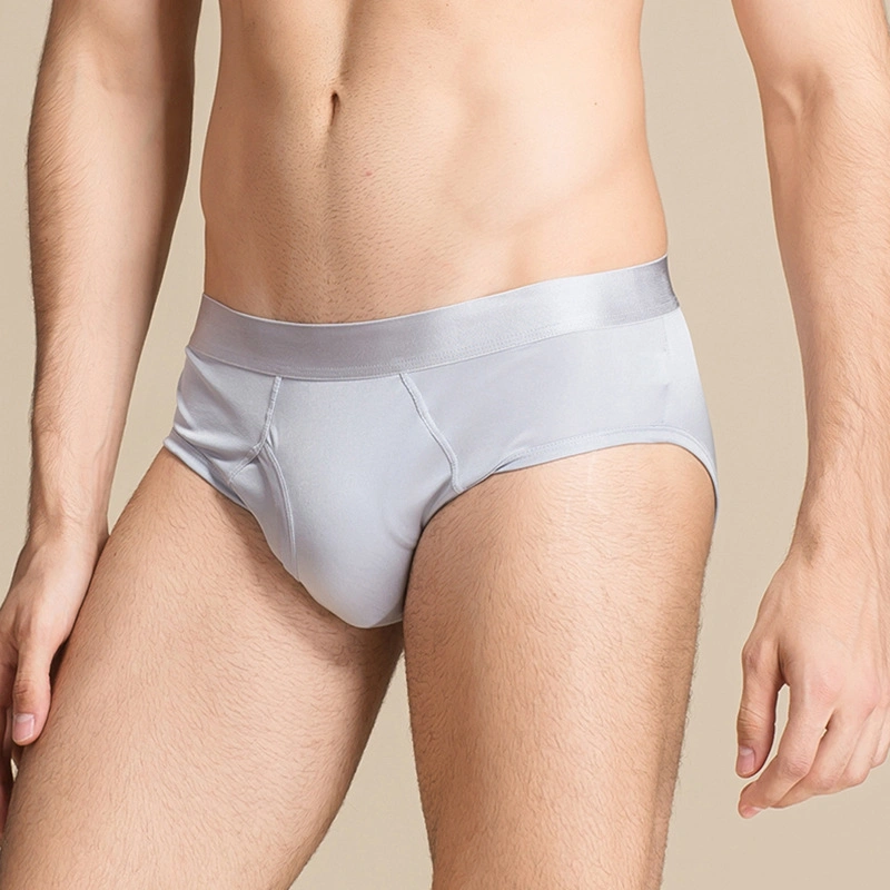 Sous-vêtements pour hommes sans étiquette respirant caleçon boxer sous-vêtements en coton coupe longue