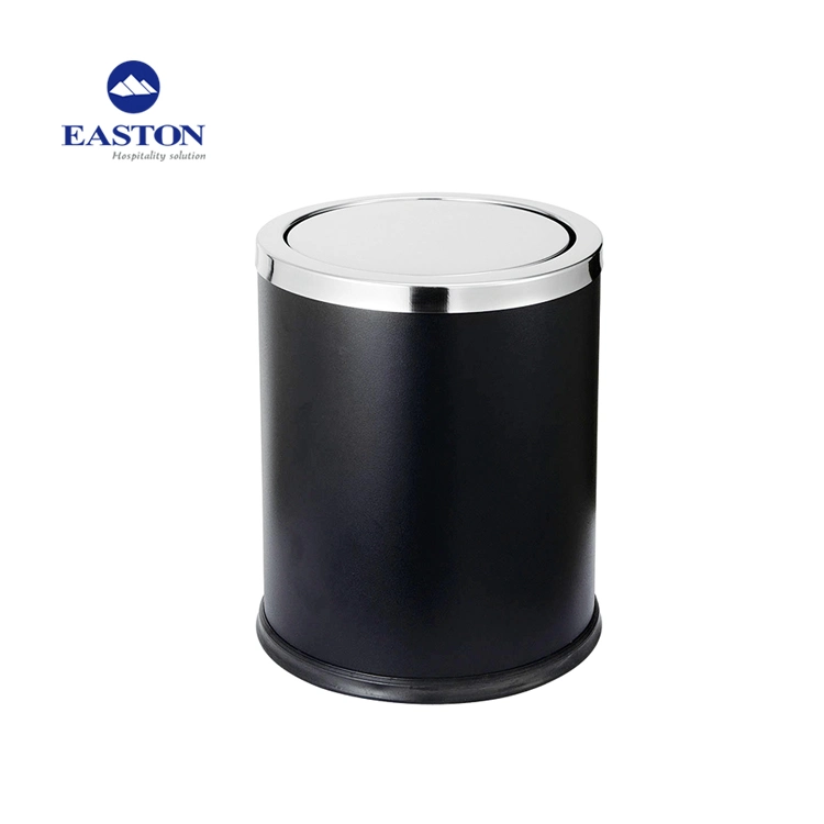 Round Powder Coat Finishes Stainless Steel Dustbin