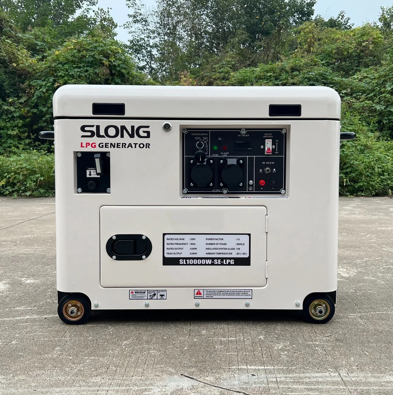 E. Slong Brand Super Silent 7,5kW LPG Gas Power Generator