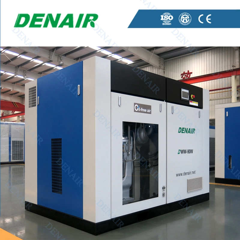 DWW-200W Oil Free VSD Variable Frequency Driven Rotary Screw Air Compressors