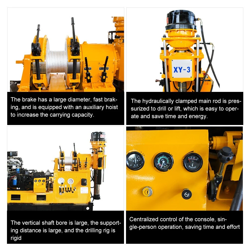 Hydraulic Xy-3 Geological Exploration Deep Hole Core Drilling Rig