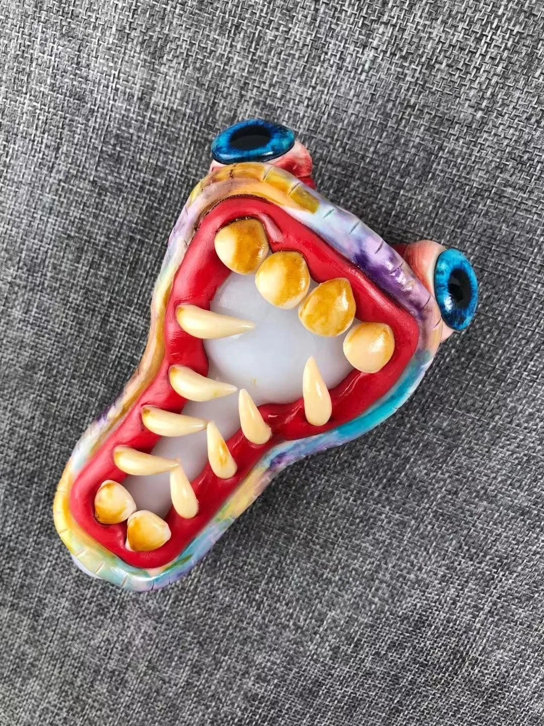 Creative Modeling Plexiglass Smoking Pipe Hand-Painted Heat-Resistant High Borosilicate Glass Pipe