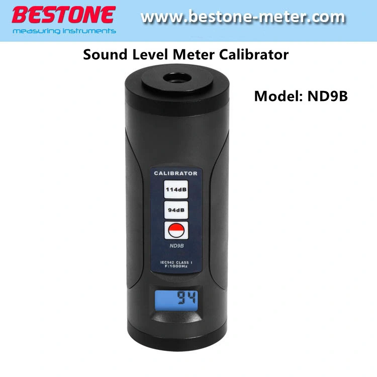 Digital Sound Level Meter Calibrator 94dB & 114dB for 1/2" and 1" Inch Microphone Portable W/ Backlight Calibration Tool Sound Level Calibrator ND9a ND9b