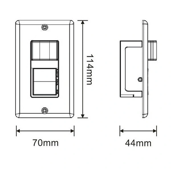 El tiempo de retardo ajustable Pared Interruptor Sensor PIR Ta-H90