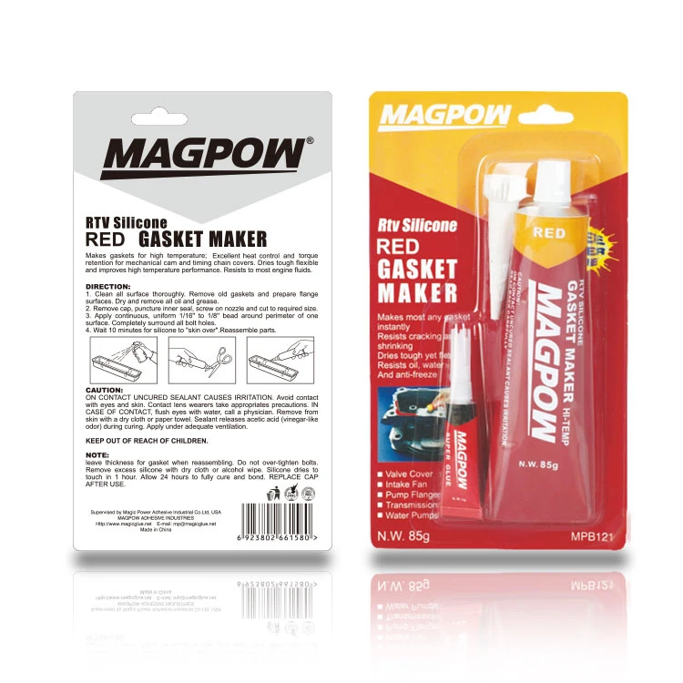 Magpow Top Grade Red RTV Silikon-Dichtung Maker mit Super Klebstoff