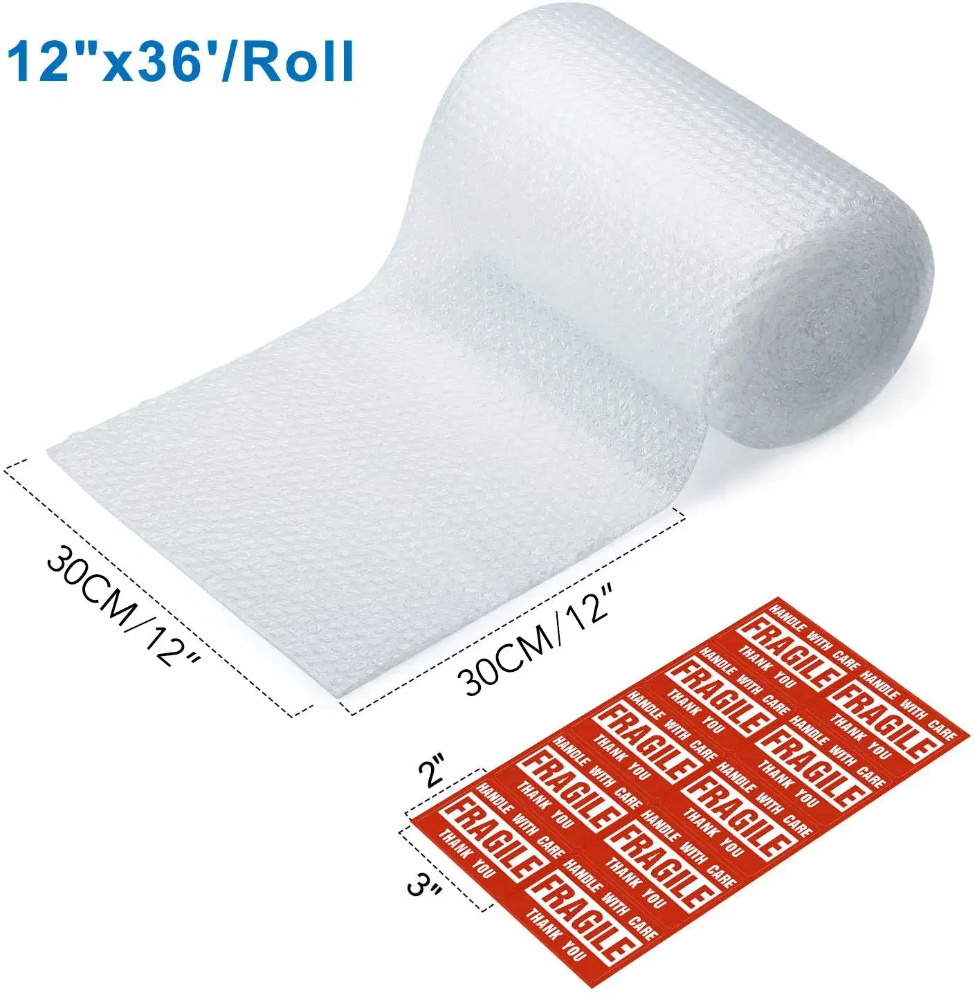 Small Air Bubble Wrap Roll (410mmx11m) - Clear Perforated Bubble Wrap for Moving House Wide Roll of Bubbles, Protective Bubble Cushioning Wrap Eco Packing