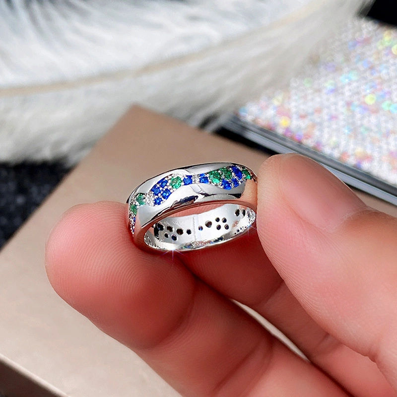 Bisutería para regalo zirconia cúbico Anillo de la mujer de latón birthstone