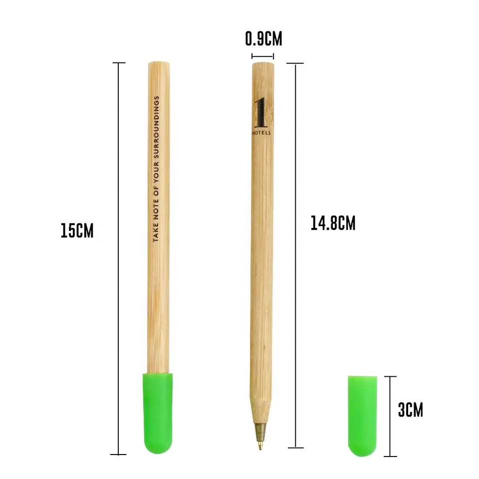 Custom Laser Logo Pens Eco Friendly Bamboo Wooden Promotion Ballpoint Ball Pen School Office