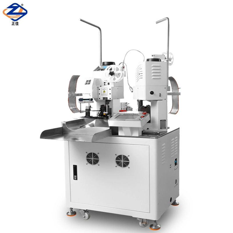 Zhengjia Auto Double-End Electrical Flat Cable and Wire Terminal Crimping Machine Zj-02A