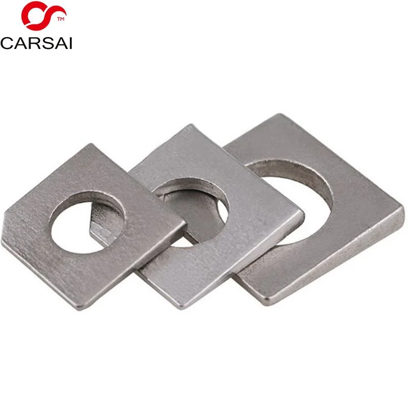 304 Stainless Steel Square Taper Gasket Inclined Gasket for Grain Steel with Flat Washer Missing Angle GB853 Square Bevel Washers