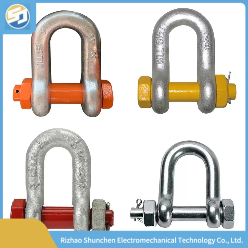 Stainless Steel Marine Grade Hardware D Shackle Anchor D Ring Shackle Safety