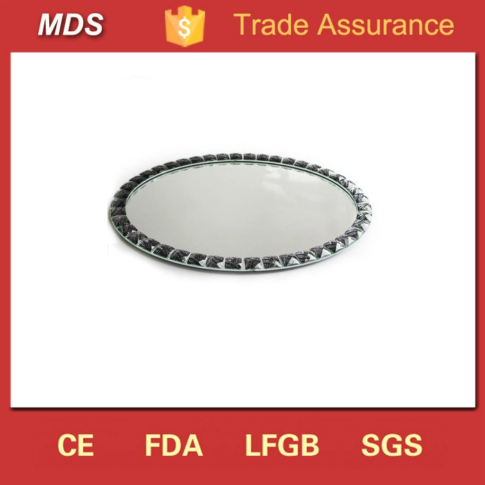 Wholesale Cheap White and Black Beaded Glass Charger Plates for Sale