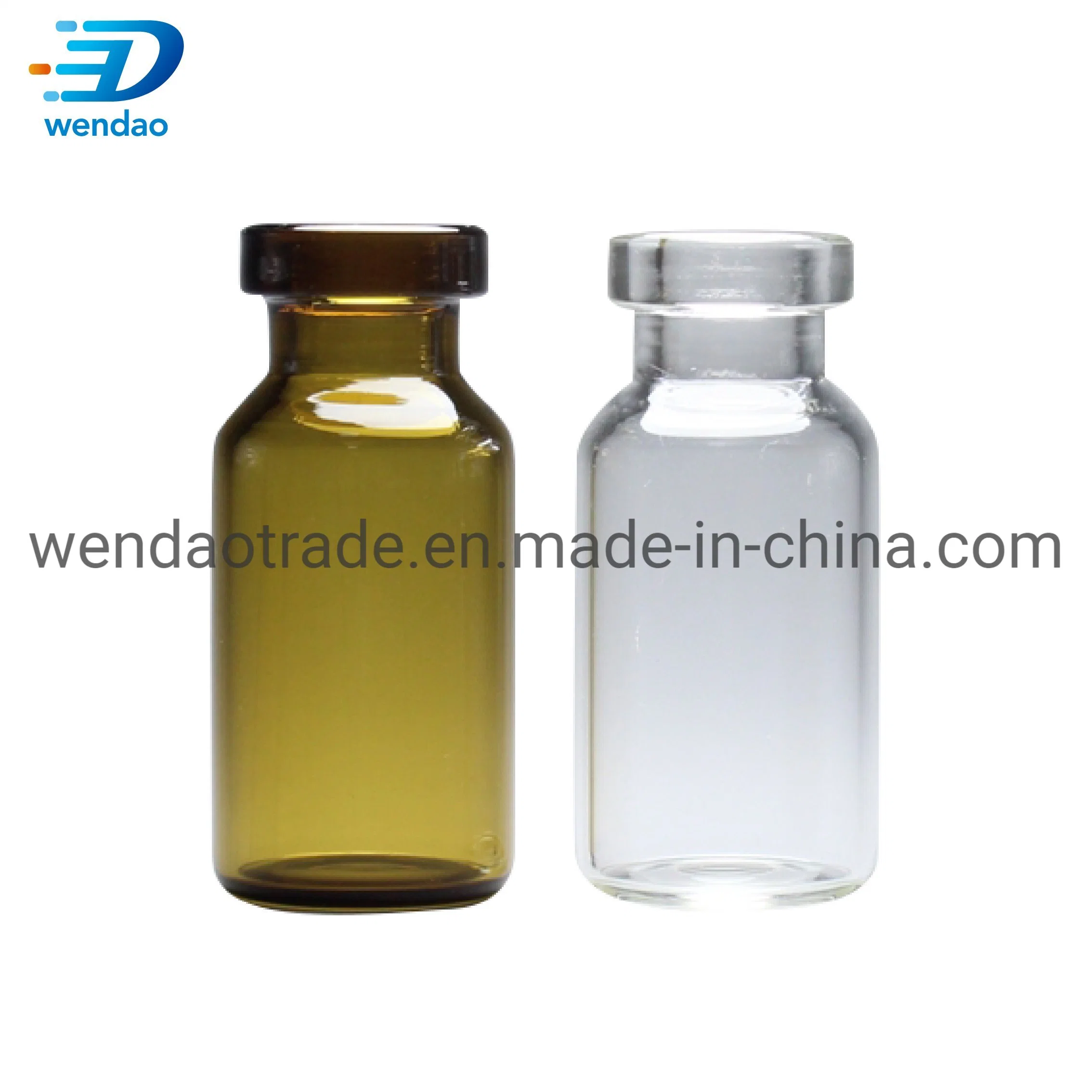 Pharmaceutical 2ml 4ml 5ml 6ml 7ml 8ml 10ml 15ml 20ml 30ml Clear Amber Glass Tubular Vials Injection Sterile Test Tube Vial