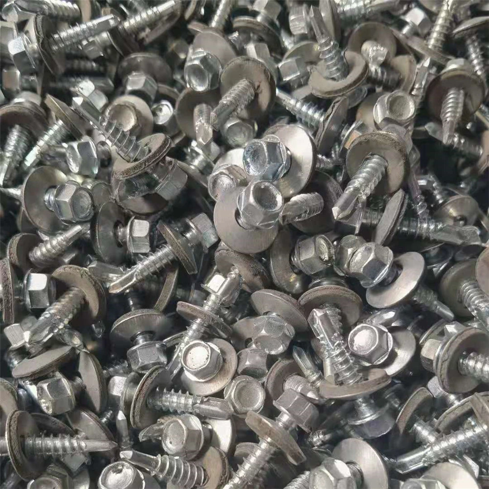 Color Painted Hex Washer Hex Head Self Drilling Screw