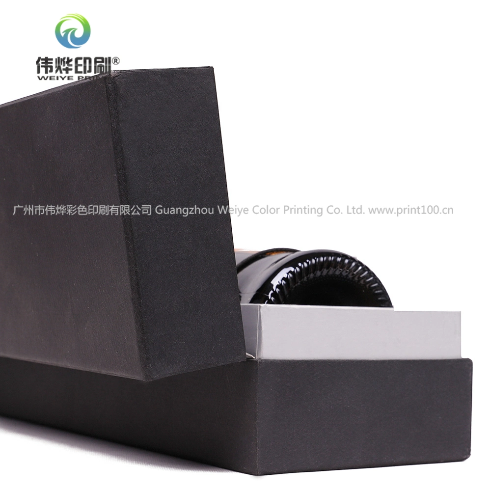 Custom Printing Black Gift Promotion Paper Folding Packaging Wine Box