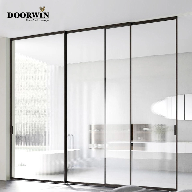 European Good Soundproof Heat Insulation Air Tightness Narrow Frame Slim Line Aluminum Sliding Glass Door