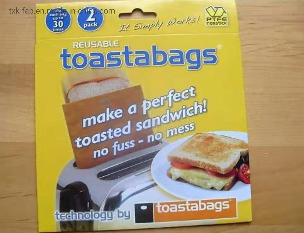 Original Factory Nonstick PTFE Fiberglass Toaster Bag for Sandwich Toaster Press Grill Maker