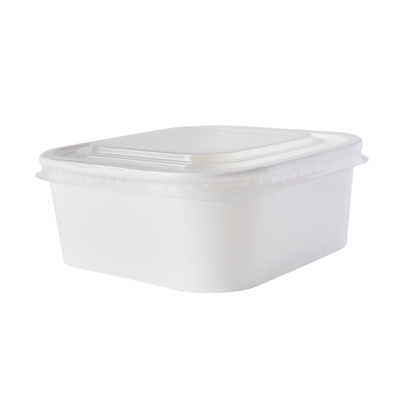 Compostable Square Paper Bowl with Lids