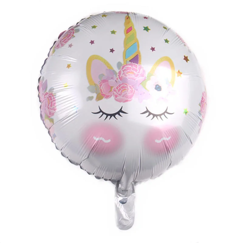 New 18 Inch Round Unicorn Balloon Children's Birthday Baby Shower Party Party Decoration Foil Balloons