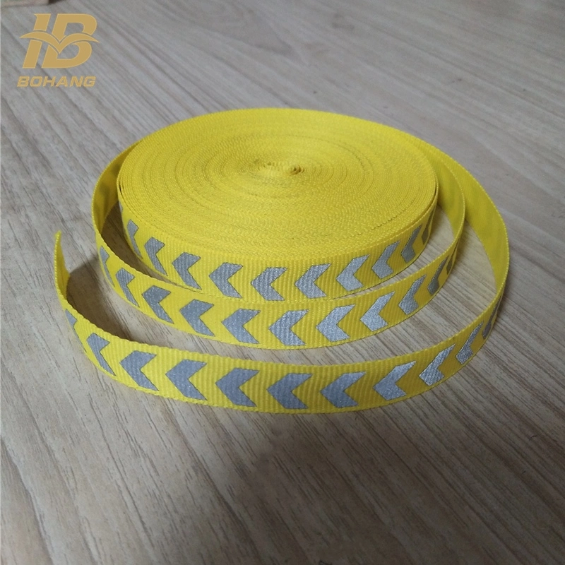 En20471 Sew on Fluorescent Green Reflective Safety Webbing Ribbon Tapes