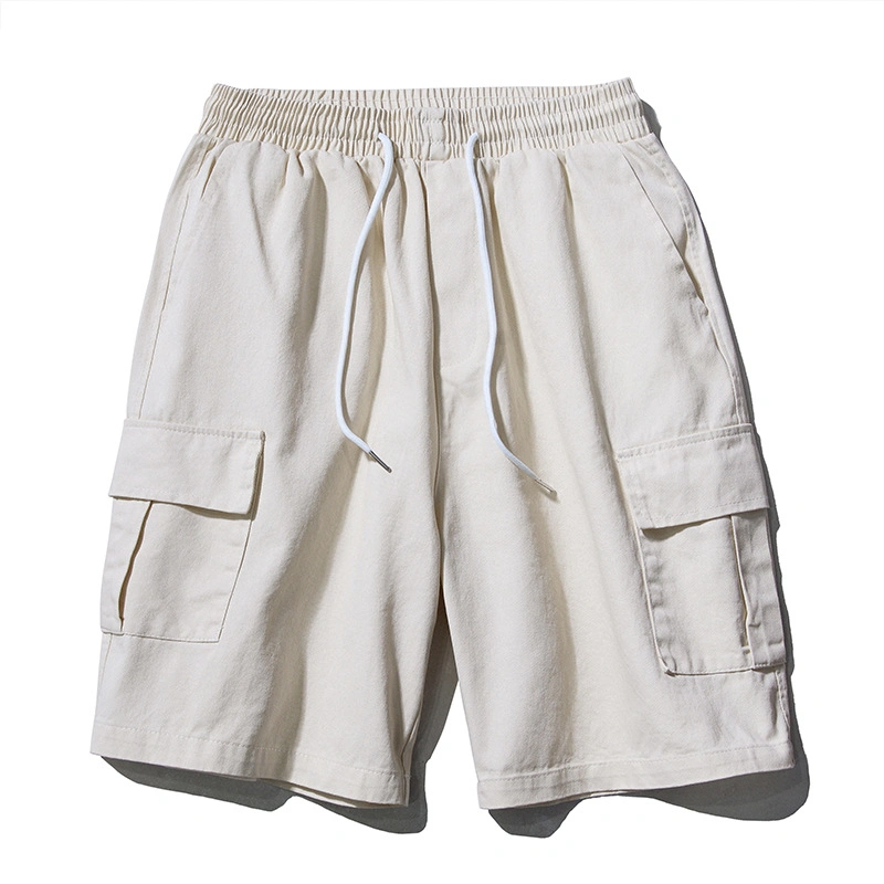 Men's Jersey Short with Pockets Solid Cotton Running Sports Shorts