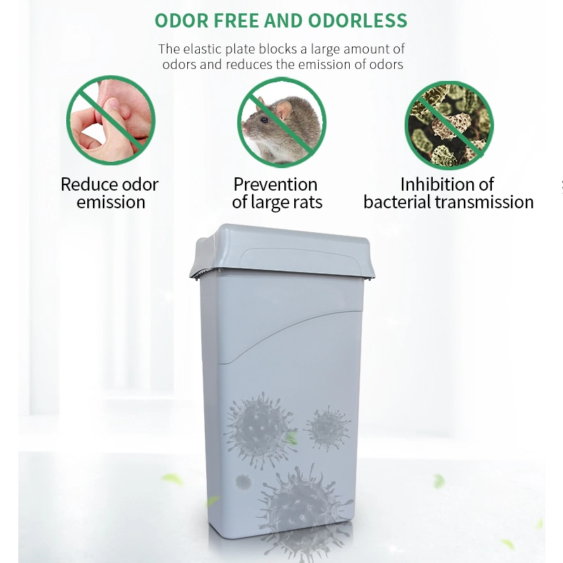 Mano libre Fustbin Garbage Bin reciclar los residuos plásticos Bin 80L