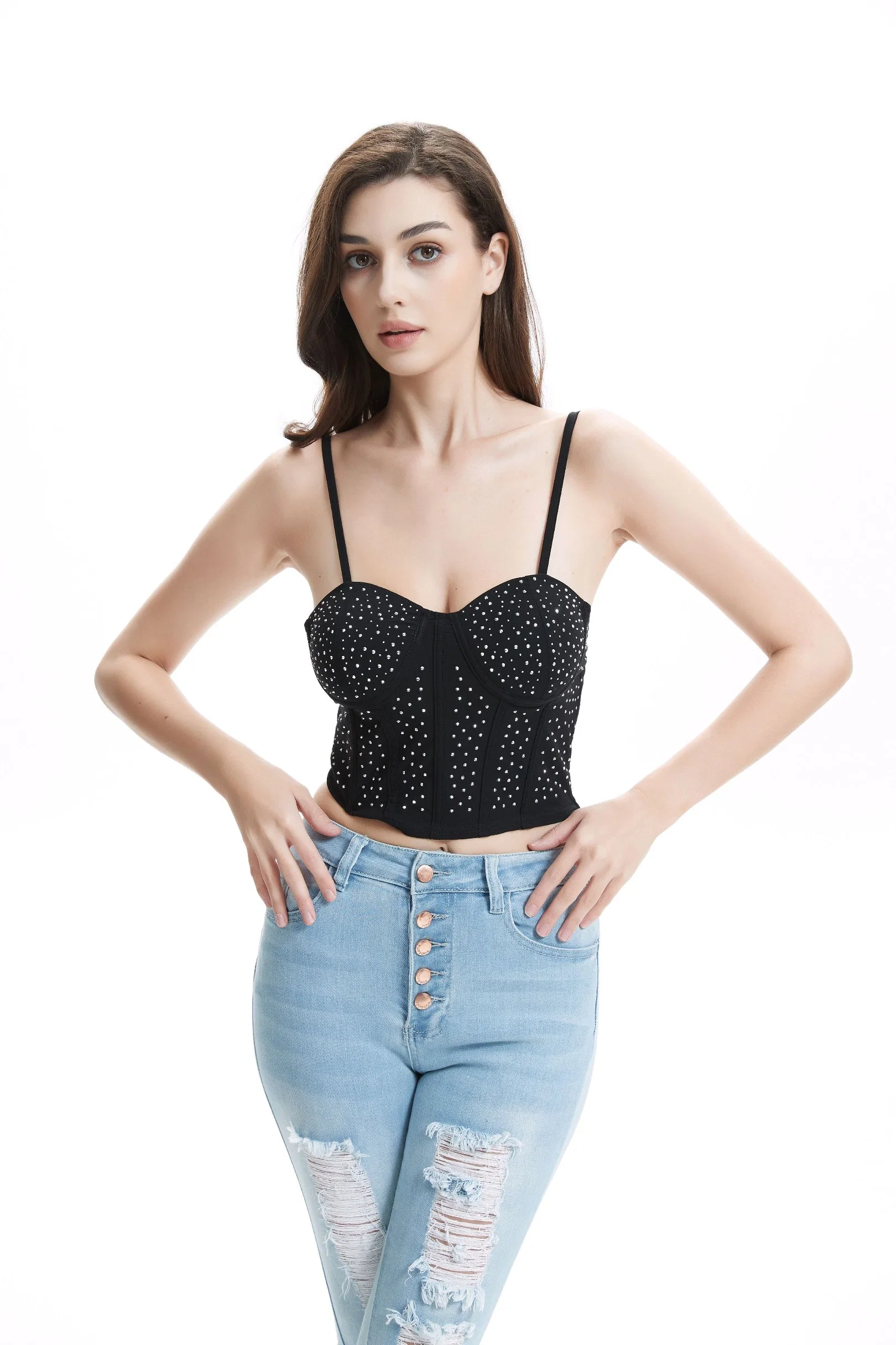 Blacke and White Diamond Sexy Underwears Outer Wear Tube Top