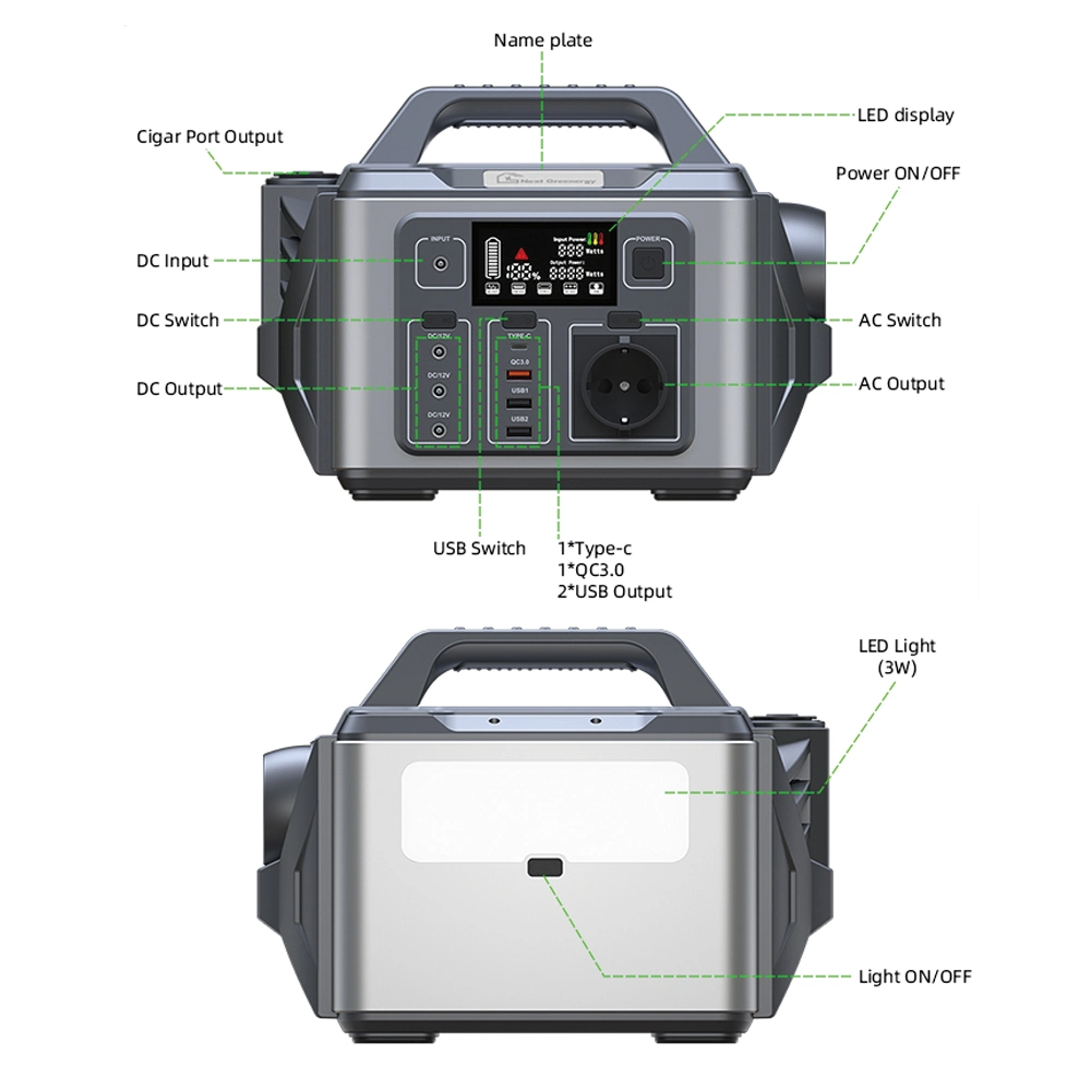 NextgreEnergy 300W stockage d'énergie Camping batterie de secours Générateur solaire