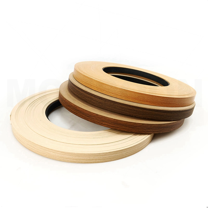 Wood Grain Glossy Plastic PVC Co-Extruded Edge Banding Strip Profile