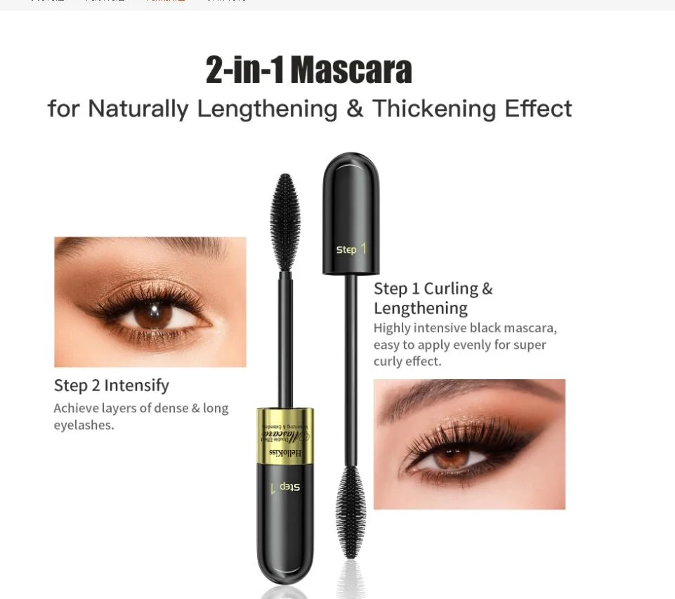 Mascara Waterproof and Slender, Thick and Curl Eyelash Makeup Product