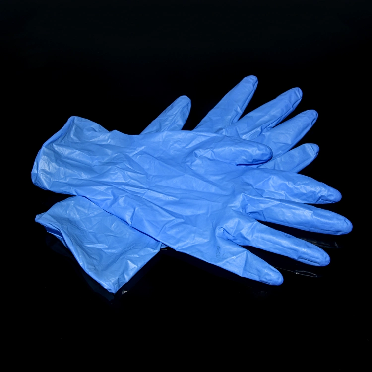 Disposable Powder Free Polyester Nitrile Dental Medical Hand Glove