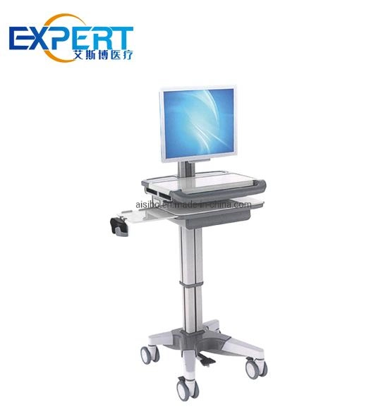 Hospital Workstation Comprehensive Height Adjustable Mobile Rolling Laptop Computer Cart