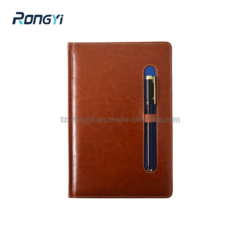 Normal PU Cover Notebook with Pen Loop on Front Cover