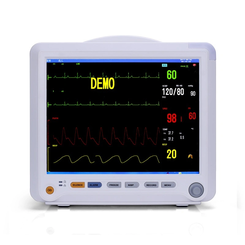 Signe vital Multipara médical 12.1 pouces écran de la pression artérielle de la pni Moniteur Patient de la SpO2 pour l'Hôpital Patient ICU