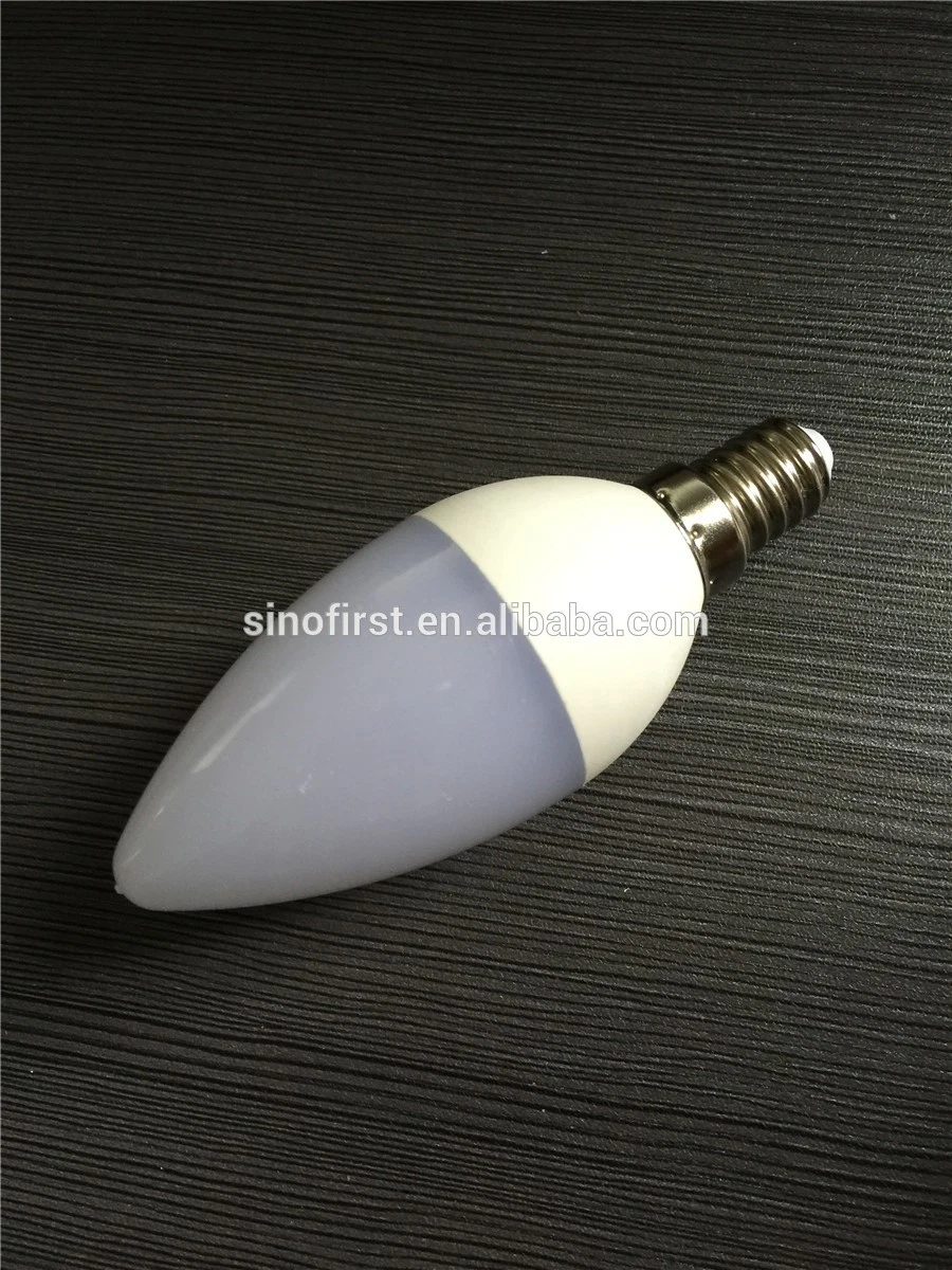 5W Ceramic Shell LED Candle Light Bulb, E14 LED Candle Light