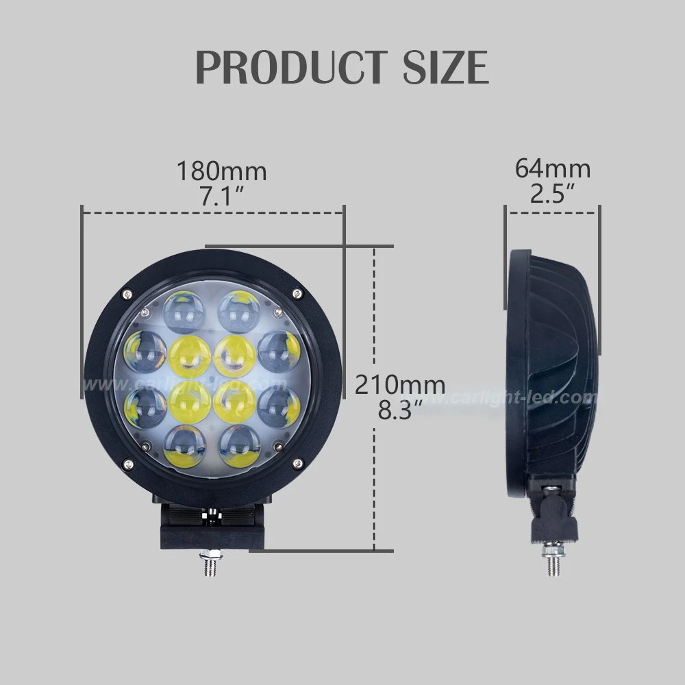 Spot LED ronde du faisceau de feux de conduite des feux de travail des projecteurs