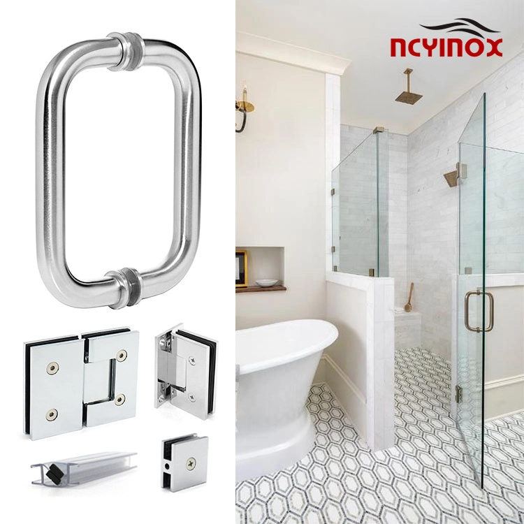 Charnière de porte de douche en acier inoxydable pour porte en verre de douche à 180 degrés de service intensif.