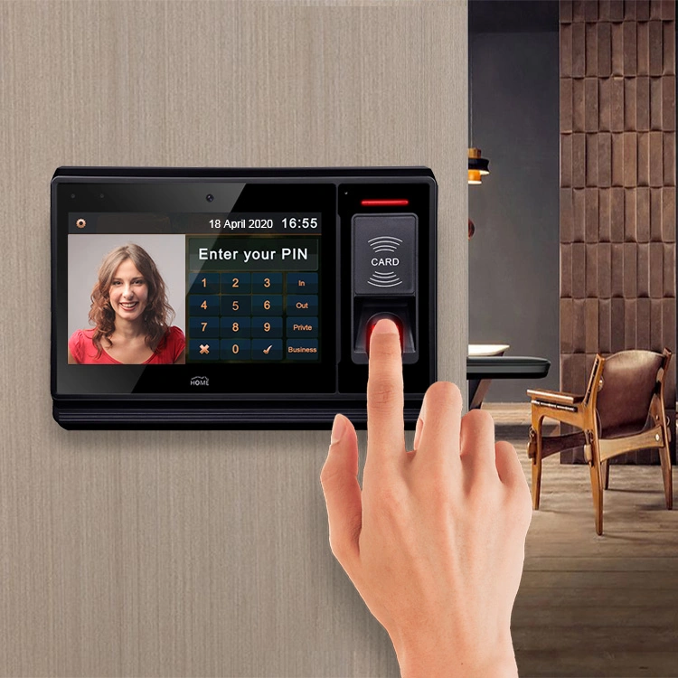 Android Capacitive Touch Panel with LED RFID NFC Reader and Fingerprint for Meeting Room Booking System