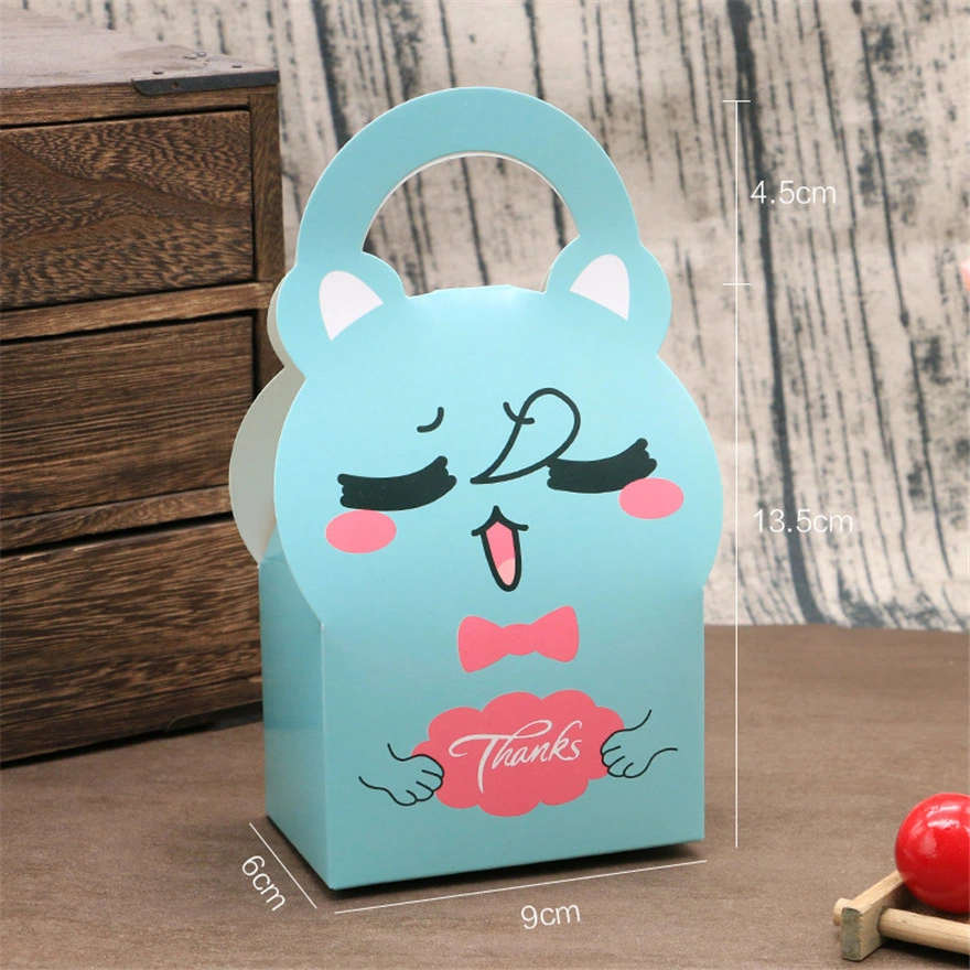 Baby Shower cajas y bolsas de caramelos de diseño de animales Chico Chica caja para regalo de cumpleaños de niños de Papel Caja de caramelos de tratar de verificación