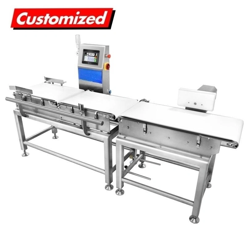 OEM Custom Combined Machine Food Metal Detector and Checkweigher with Pusher Rejector