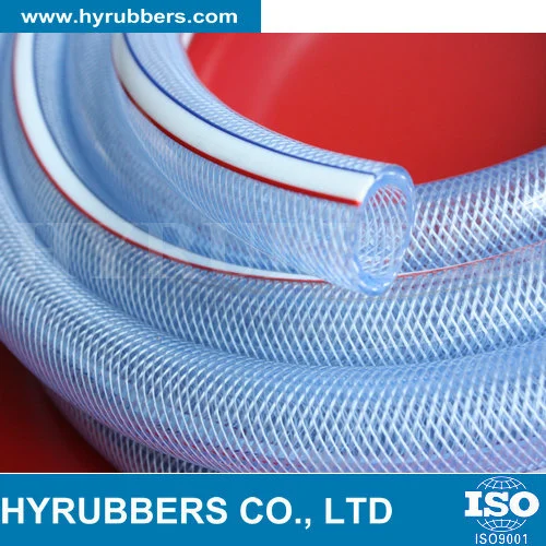 Hyrubbers Transparent PVC Steel Wire Reinforced Hose / Flexible Plastic Pipe Tube/ PVC Hose