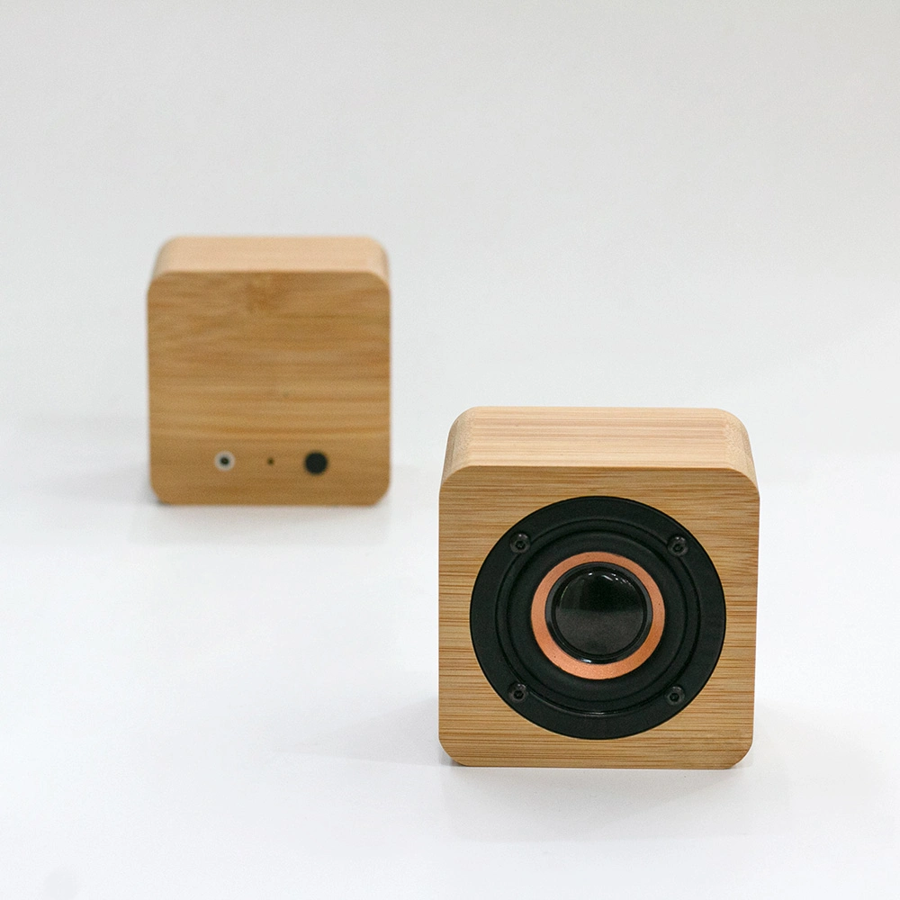 Natural Bamboo Mini Blue Tooth Speaker Portable Wireless