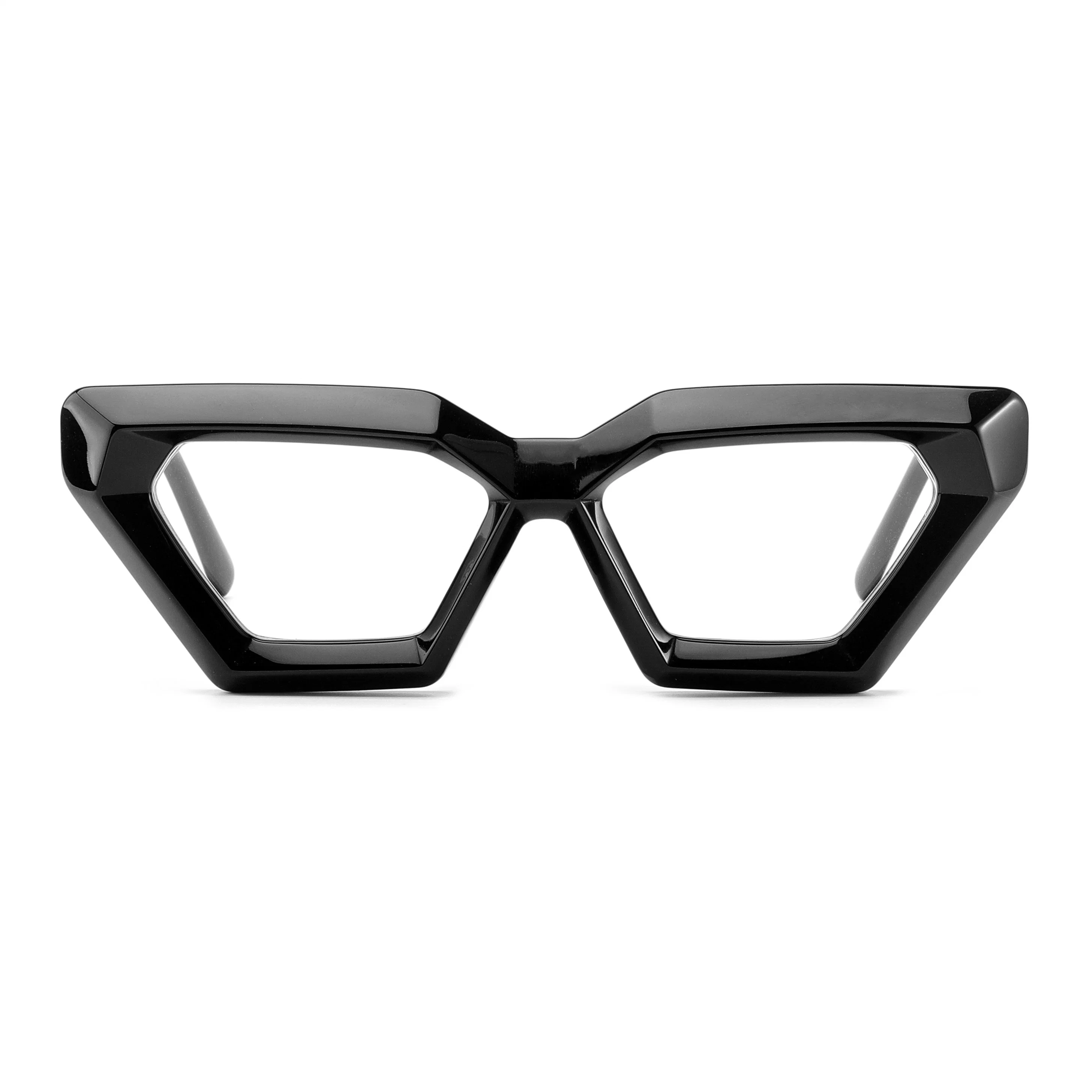 Fashion Design Thick Heavy Acetate Abnormity Eyeglasses with CE Optical Frames